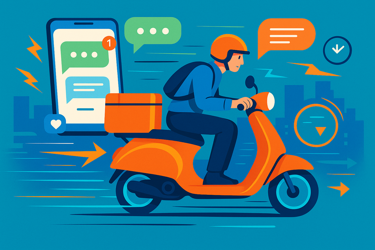 oque imagem de delivery rapido,comunicacao rapida